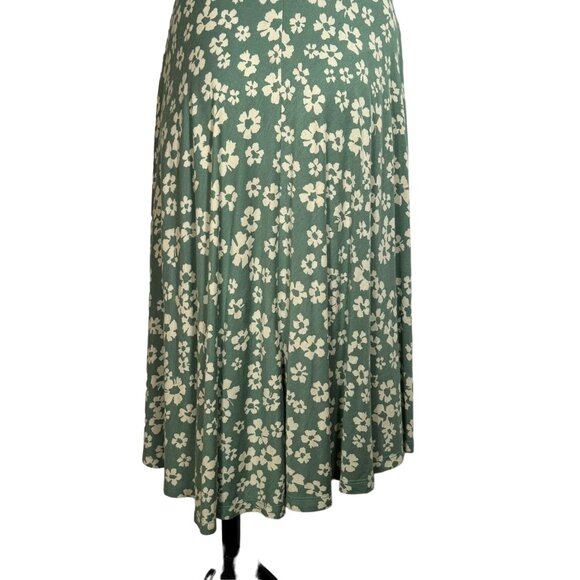Boden Women's Seville Smart Day Dress Green White Floral Jersey Twist Front Size - Picture 7 of 8